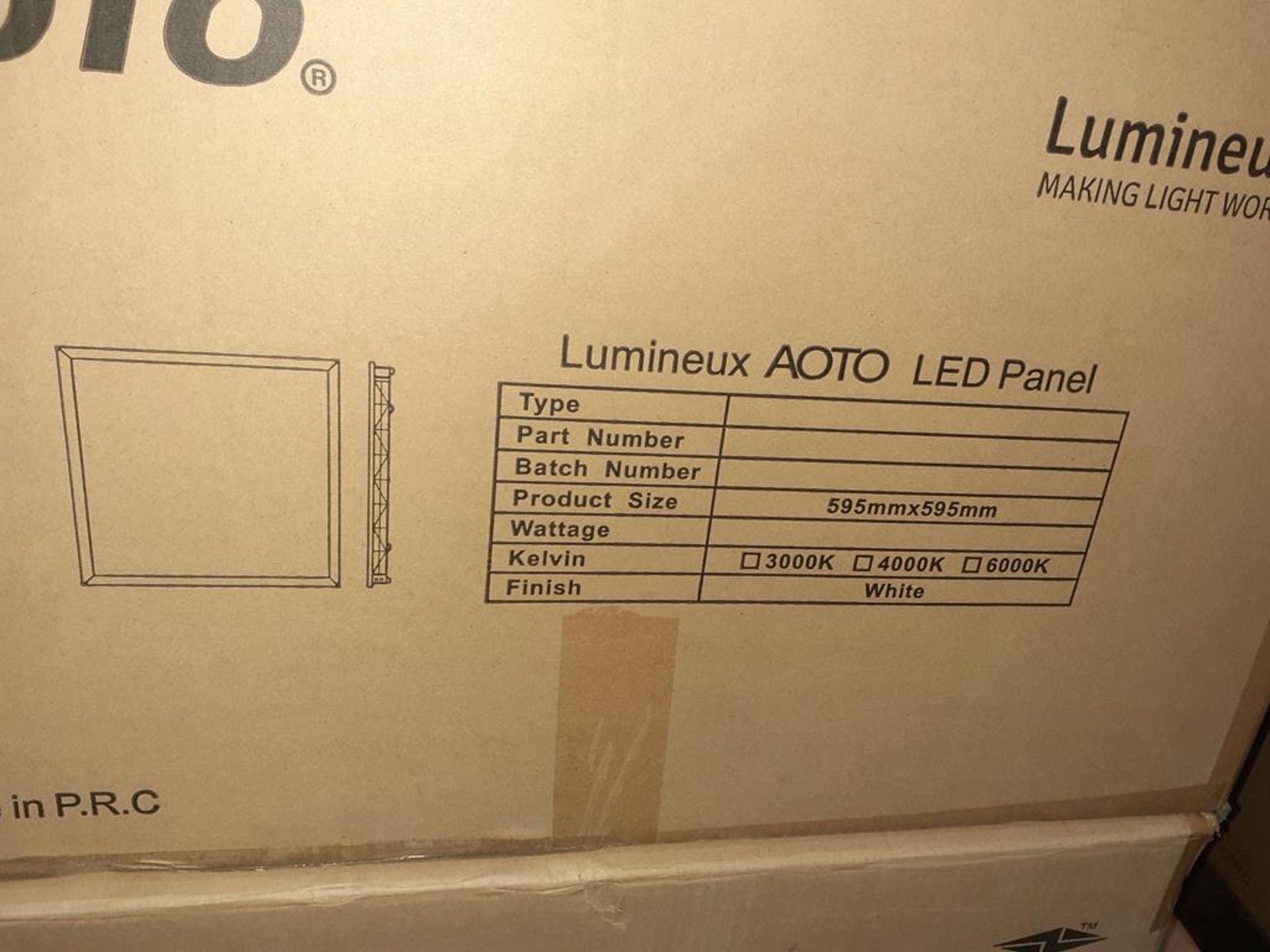 10 x LED Panel 595x595 36W 4000K OEM Trade Price £ 1400 - Image 3 of 4