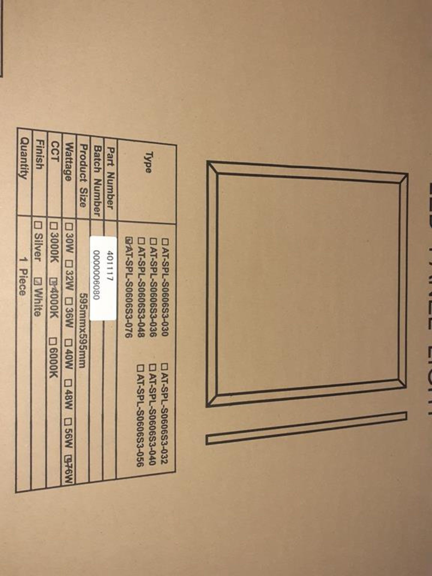 17 x LED Panel 595x595 HIGH OUTPUT 6800 LUMENS! 76W 1700mA Input 42V DC OEM Trade Price £ 1710 - Image 3 of 3