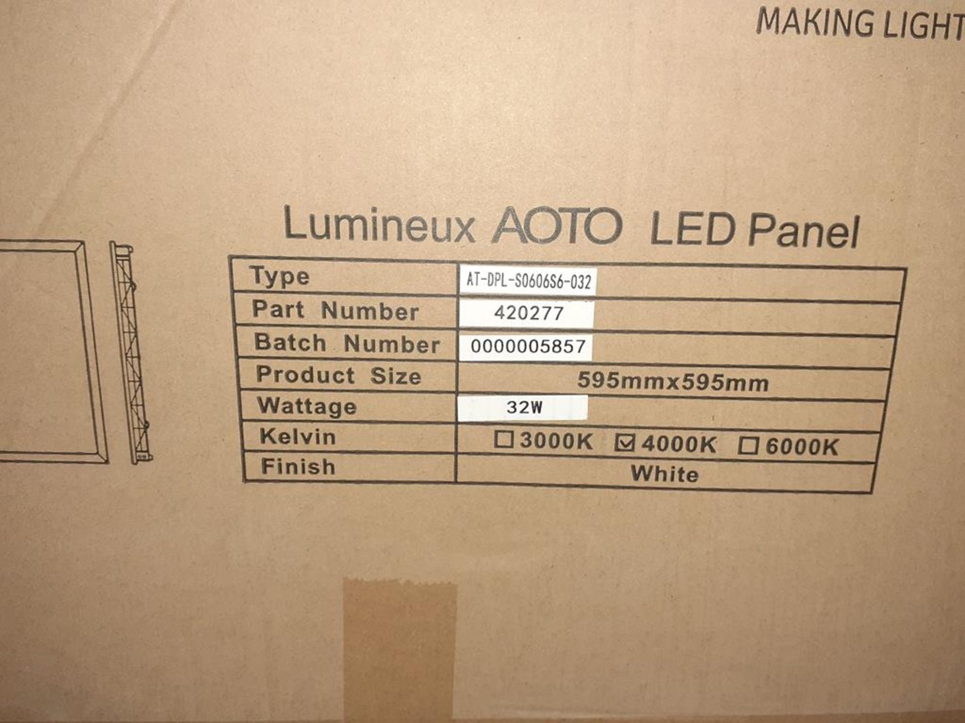 10 x LED Panel 595x595 32W 4000K OEM Trade Price £ 285 - Image 2 of 3