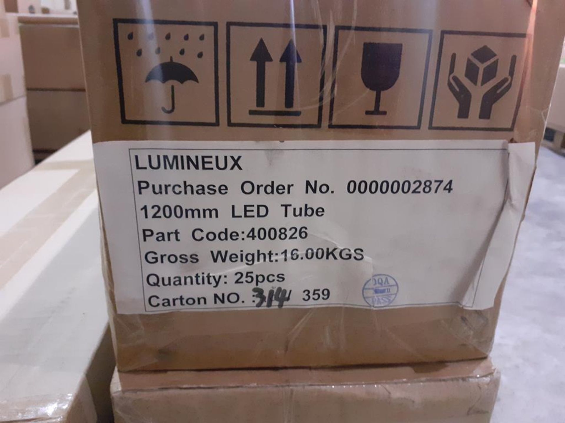 75 x Lumineux 1200mm LED Tube 20W 4200K 230V OEM Trade Price £ 862 - Image 2 of 3