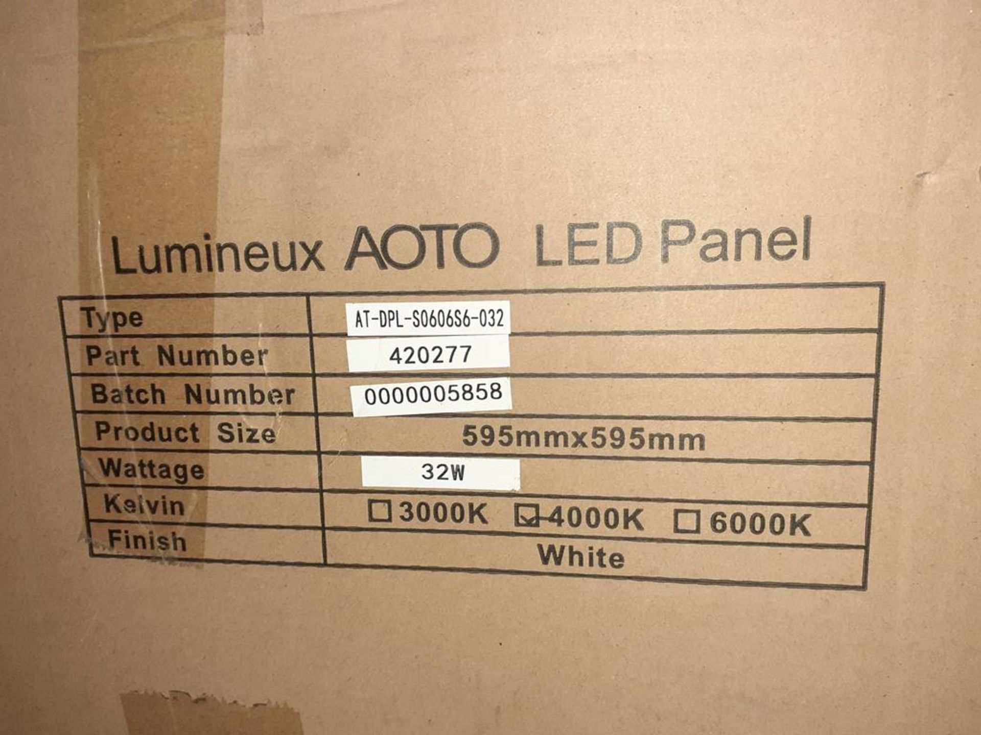 10 x LED Panel 595x595 32W 4000K OEM Trade Price £ 285 - Image 3 of 3