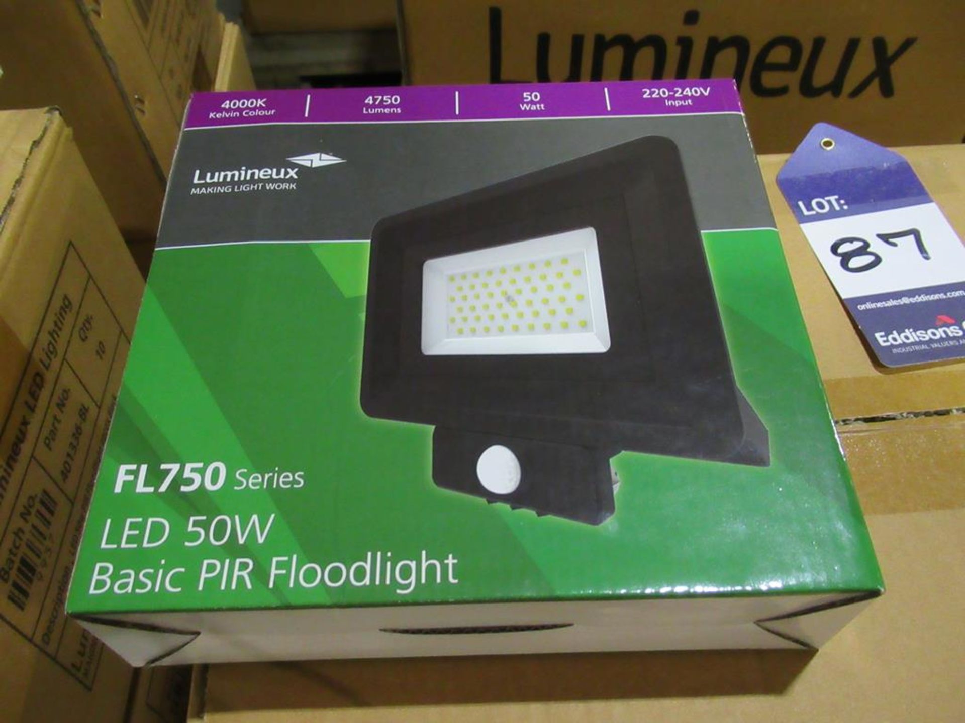 20 x LED 50W PIR Floodlight 4000K 220-240V OEM Trade Price £ 1180 - Image 3 of 3