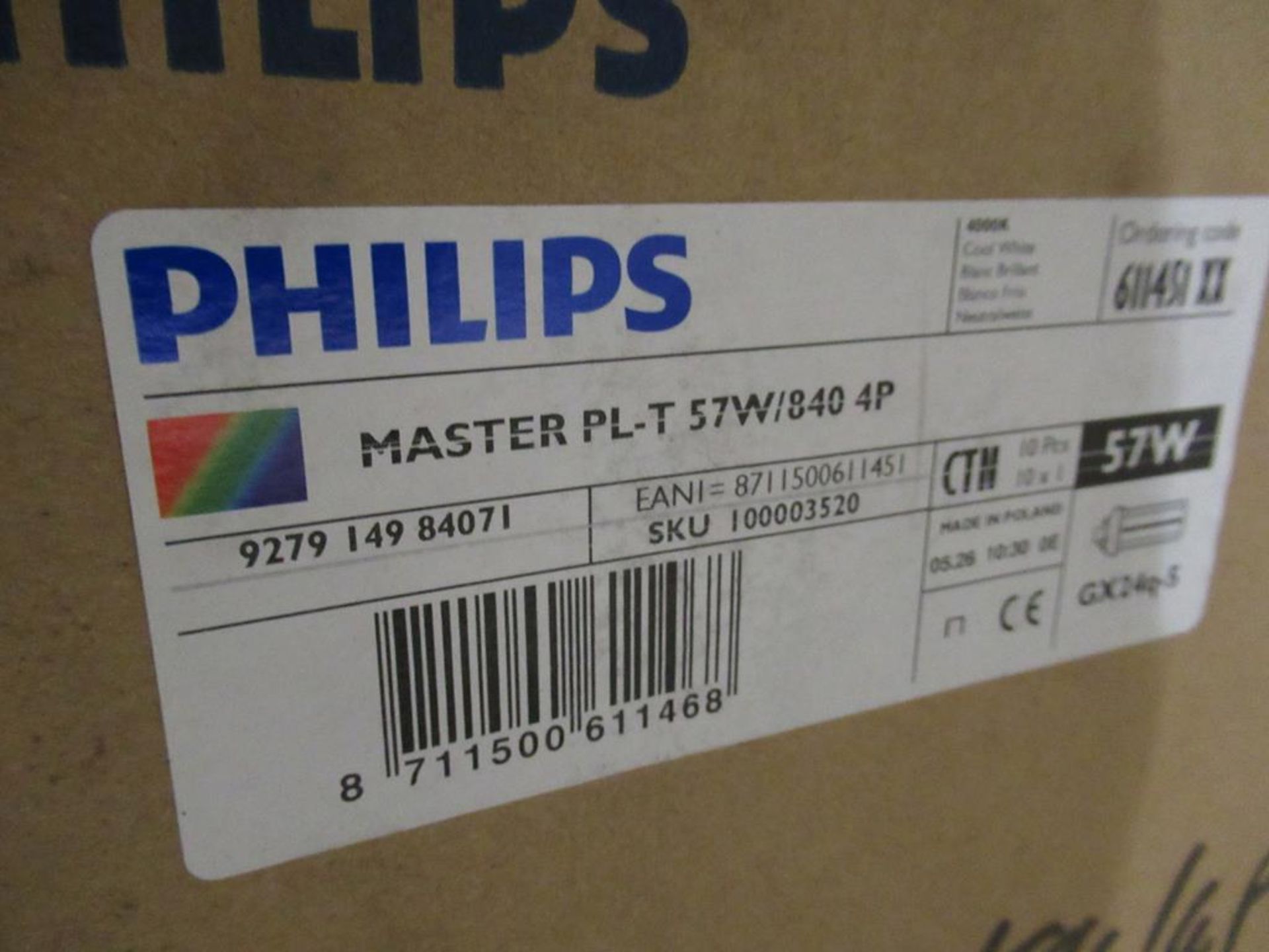 50 x Philips Master PL-T4P 57W GXZ4Q-5, 80 x GE 60W B22 OEM Trade Price £ 675 - Image 3 of 4