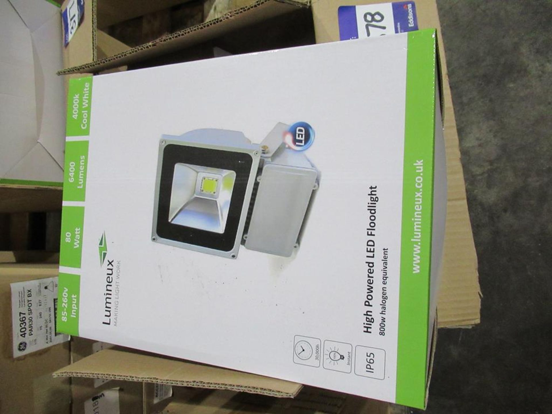2 x Lumineux High Powered LED FLOODLIGHTS 80W 4000K 85-260V OEM Trade Price £ 172 - Image 2 of 2
