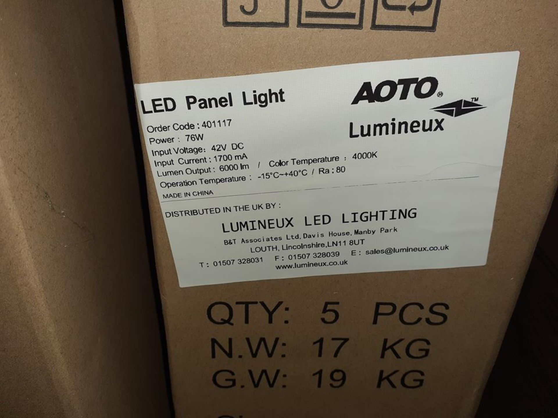 10 x LED Panel 595x595 HIGH OUTPUT 6800 LUMENS! 76W 1700mA Input 42V DC OEM Trade Price £ 1710 - Image 2 of 2