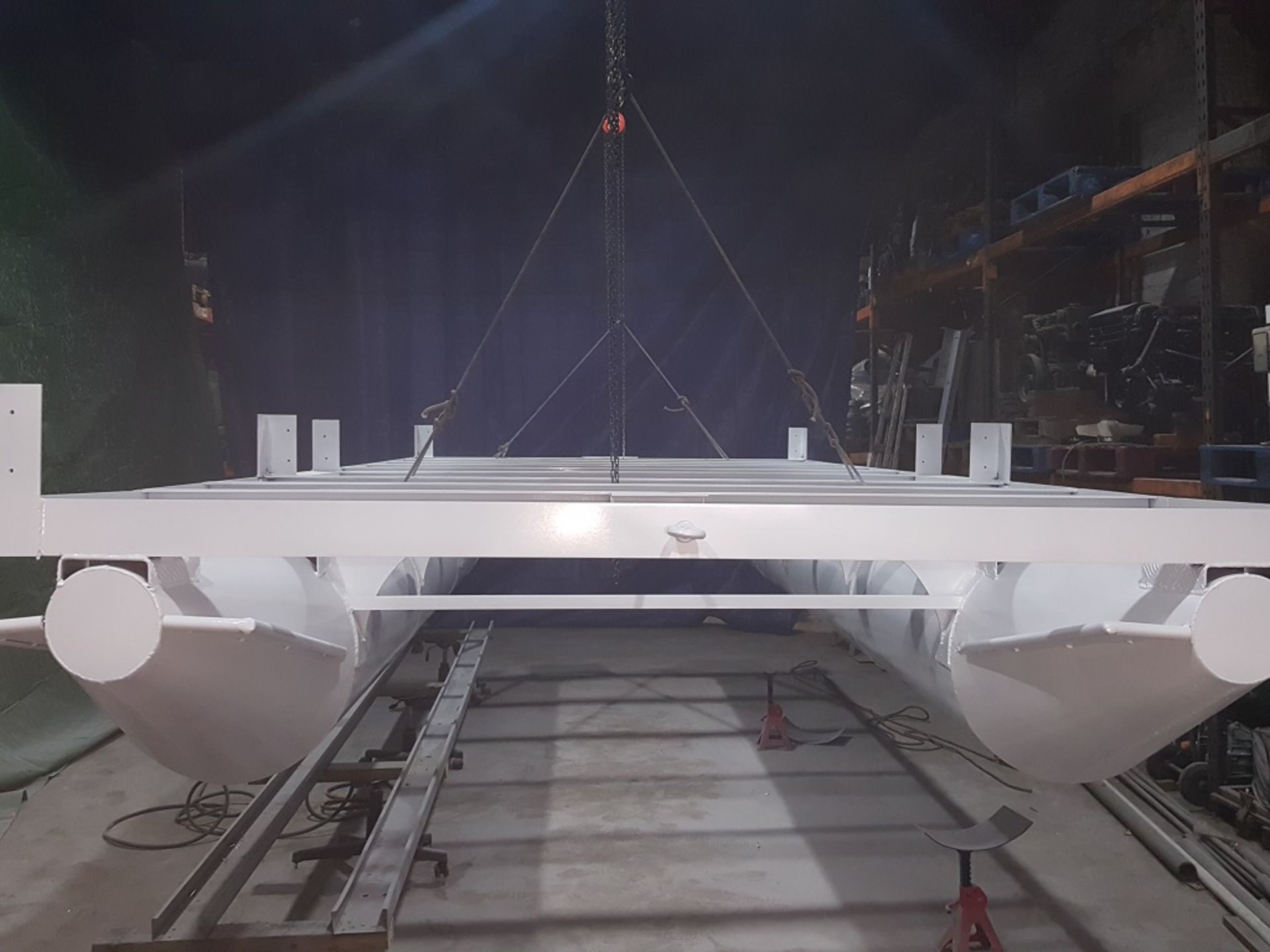 Aluminium fabricated Pontoon Platform, approx.6m x 3m, Capacity 1200kg-1500kg, Marine grade - Image 10 of 11