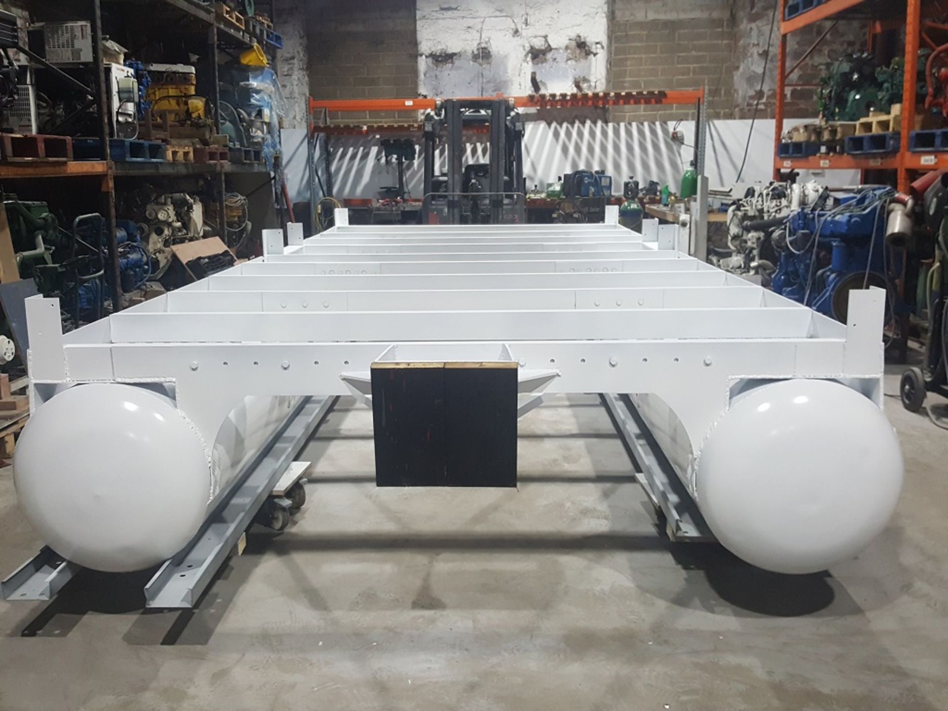 Aluminium fabricated Pontoon Platform, approx.6m x 3m, Capacity 1200kg-1500kg, Marine grade - Image 11 of 11