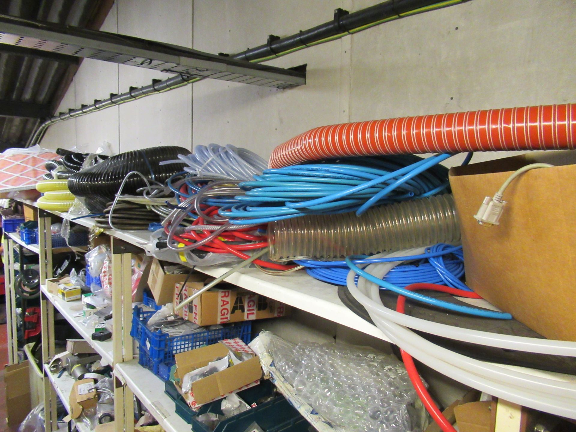 Content of 12-bays of Shelving to include Larqge qty of Spare Parts, Cable, Assorted Bearings, Valve - Image 4 of 38