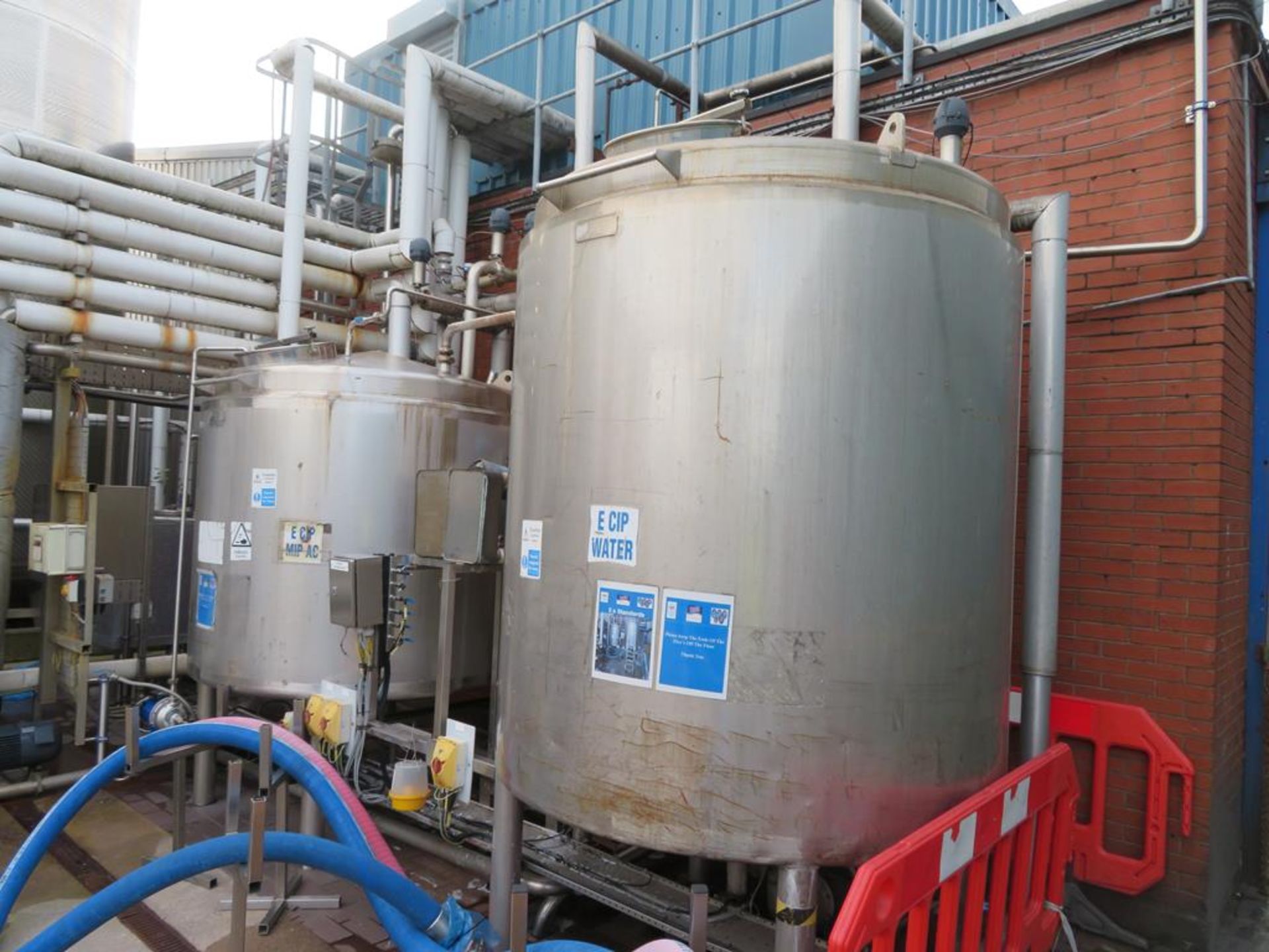 Sinclair Stainless Twin Tank CIP Plant with Valves, Pumps and Heat Exchanges - Image 7 of 9