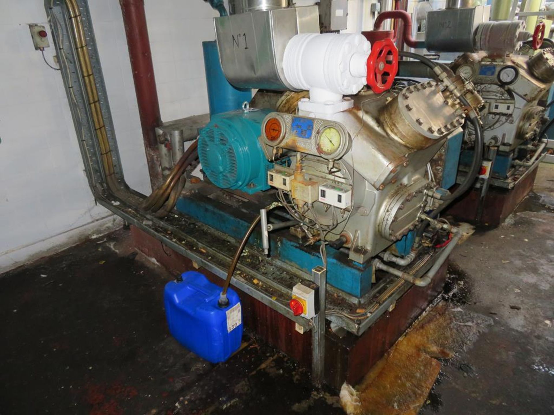 Ammonia Refrigeration Plant inc 2x Sabroe 8 Cylinder Compressors, Baudelot Heat Exchanger, Condense - Image 6 of 12