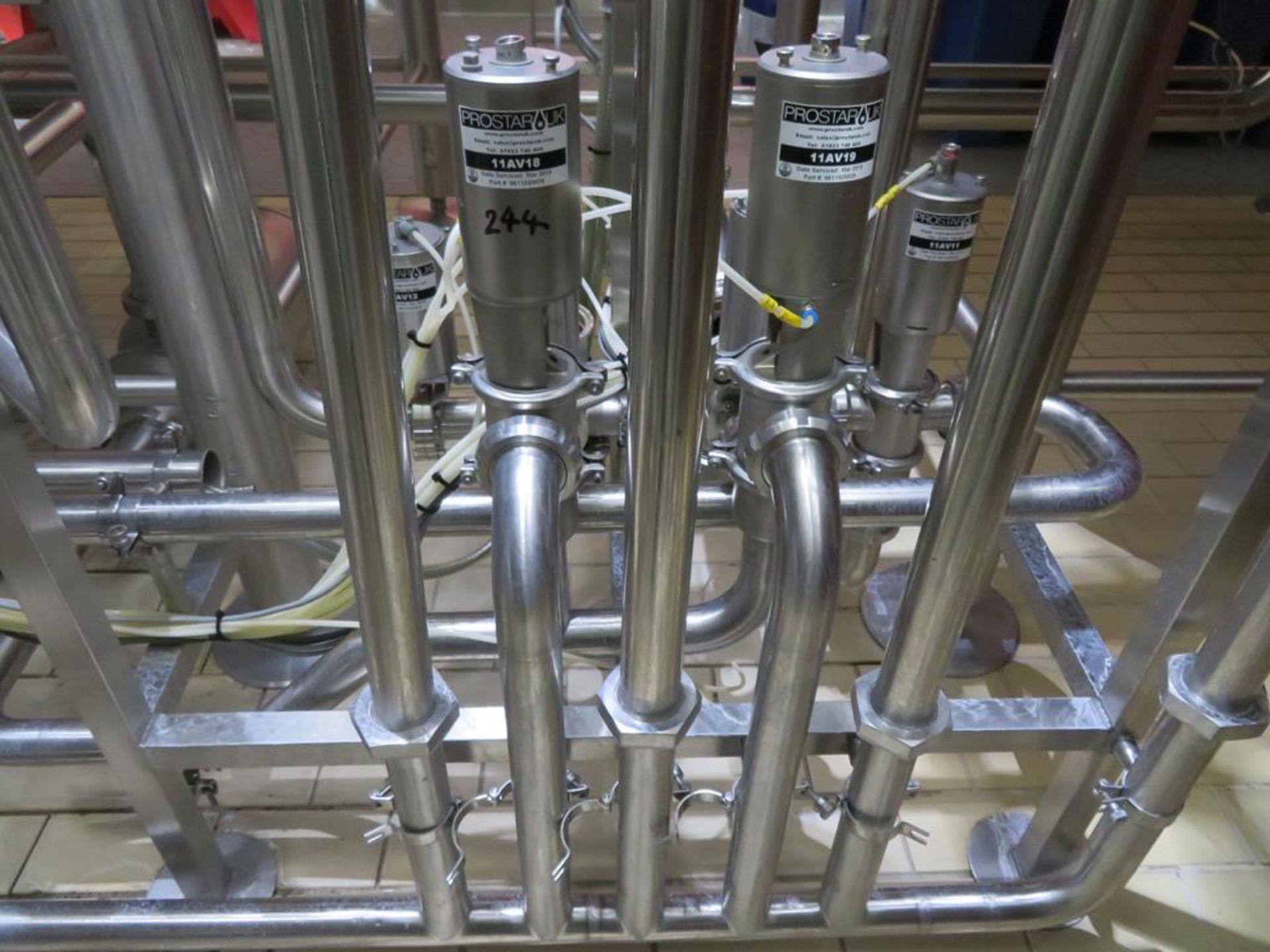 2 x Stainless Steel Tanks (N1 & N2) with Agitators with Valve Matrices pump & Ladder to Common Gantr - Image 3 of 20