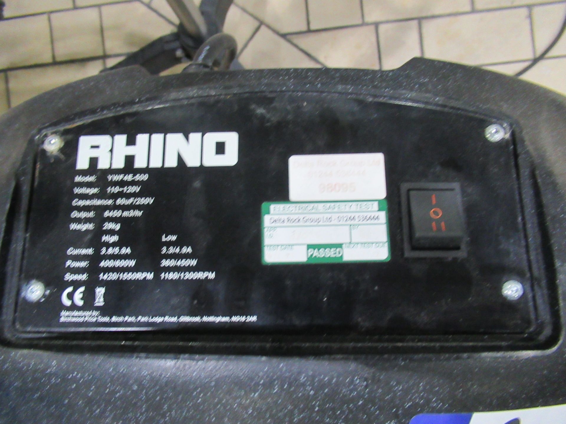 2 x Rhino 240V Industrial Fans - Image 4 of 4