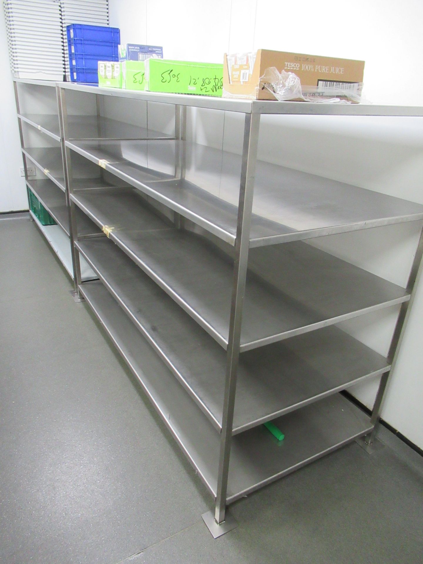 Content of Microbiology Lab Stores to include 6 x s/s 4-tier Shelving Units, Qty of Plastic Boxes an - Image 2 of 4