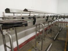 Narrow Acrylic Slat Bank Transfer Conveyors