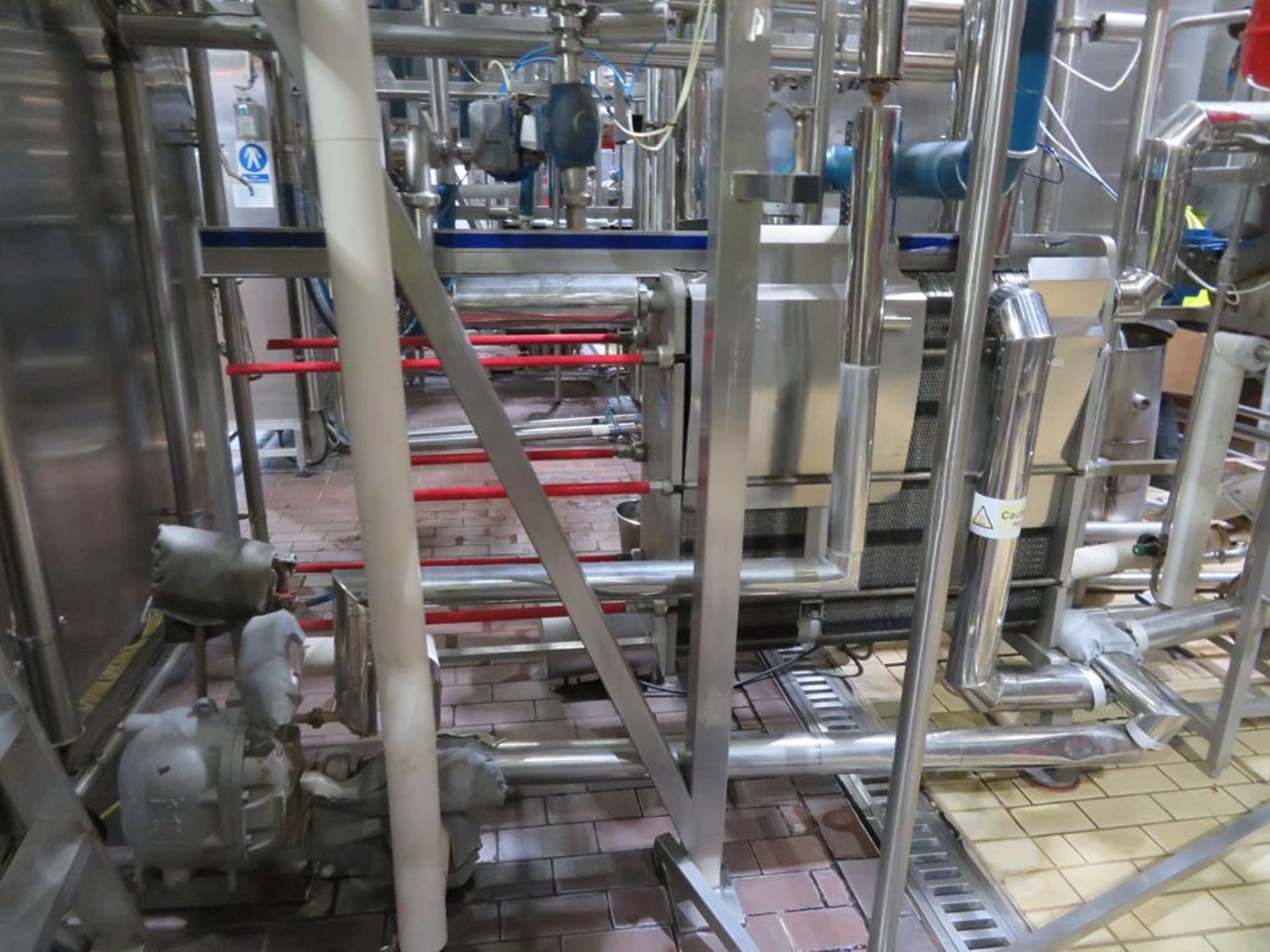 Pasteurisation Plant Inc. Tetra Pak Aseptic Pasteuriser, Heat Exchanger, Balance Tank, Pumps & Valve