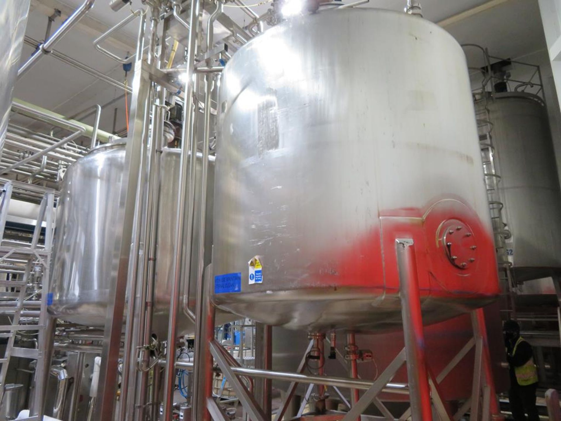 Tank & Pasteurisation Set Inc. 2 x Stainless Steel Tanks with load cells with load cells, 2x Valve M - Image 14 of 23