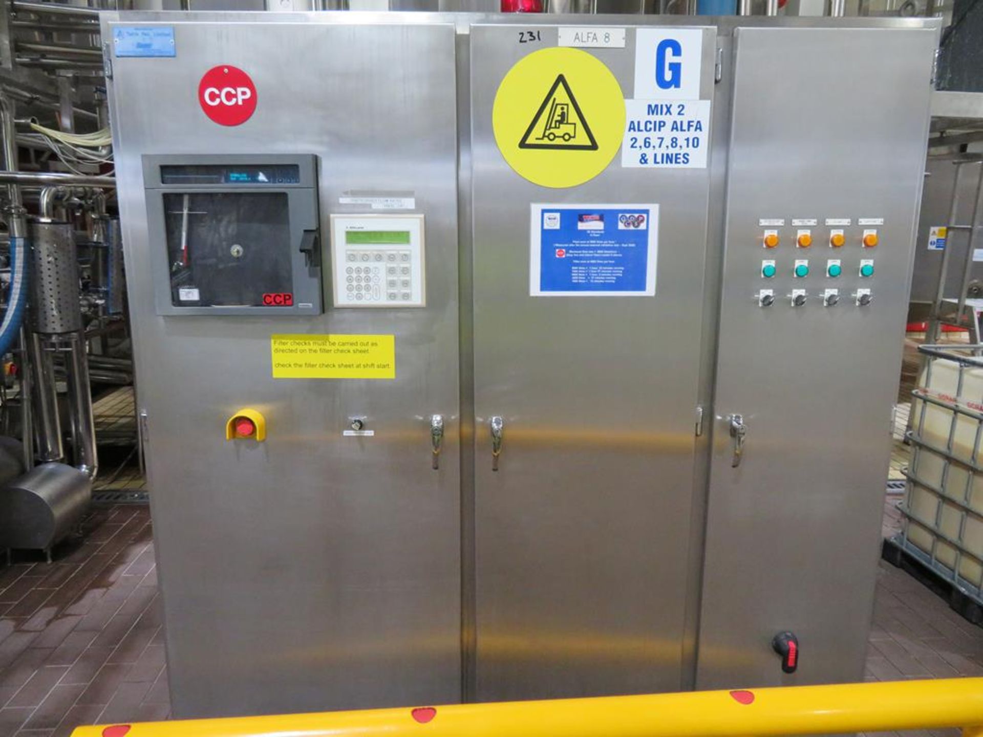 Stainless Steel Control Cabinet (Alfa 8)- 1.83 x 0.54 x 2.2m High