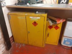 2 x Chemical Cabinets, approximate dimensions: 930mm x 490 x 920 and 360mm x 300 x 720