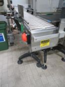 S-Shaped Acrylic Slat Band Transfer Conveyor approx 4m Long and 250mm Wide
