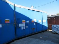 Four Sliding Door Bunded Steel Storage Cabinet