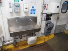 Lot to Contain Syspal s/s 2-station Foot Operated sink, Redring Water Boiler, Soap Dispenser and Dys