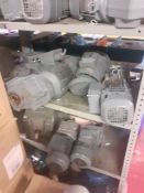 Qty of Various Used and Unused Gearboxes & Motors