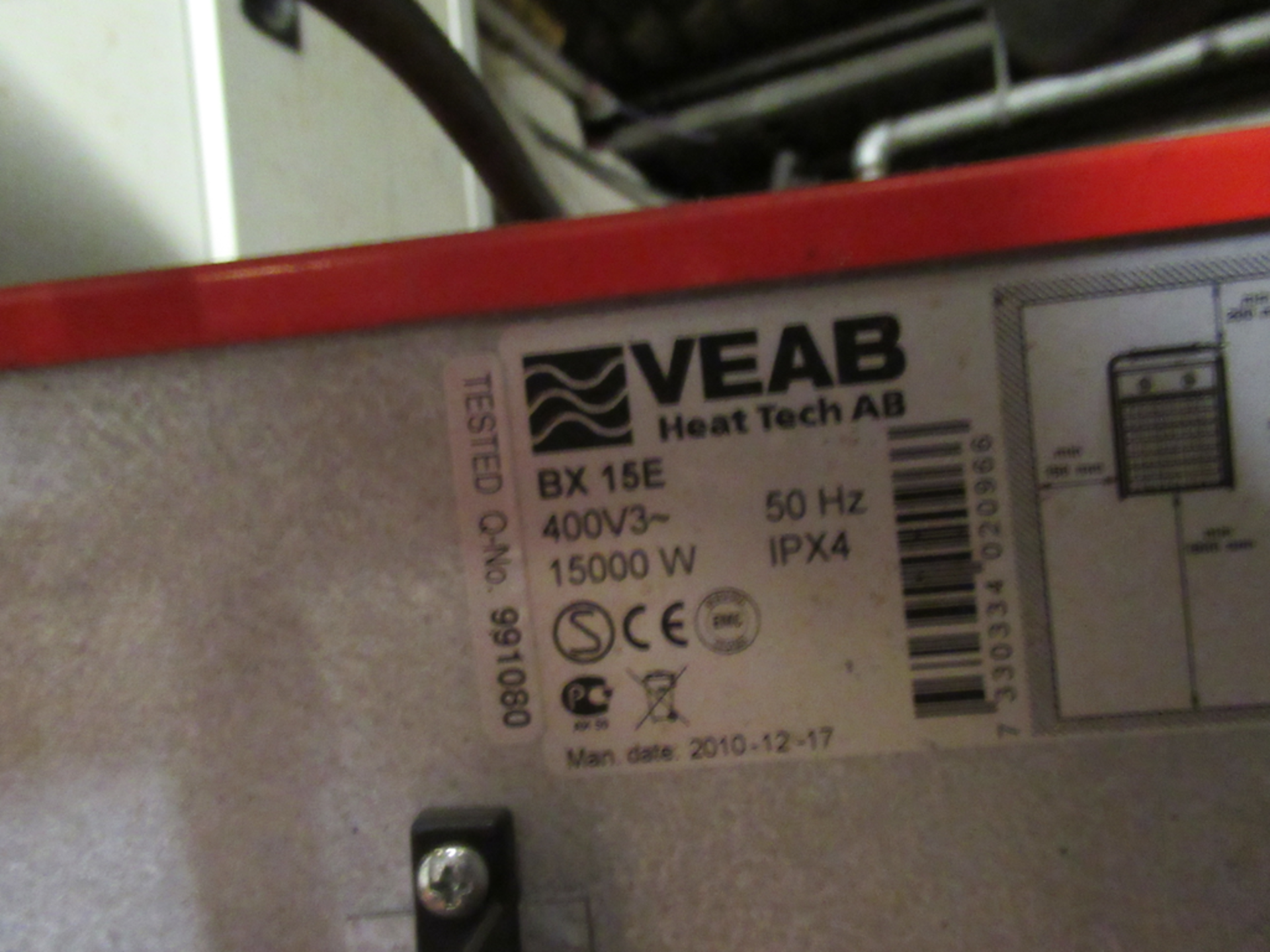 VEAB 415V BX15E Industrial Heater - Image 3 of 3