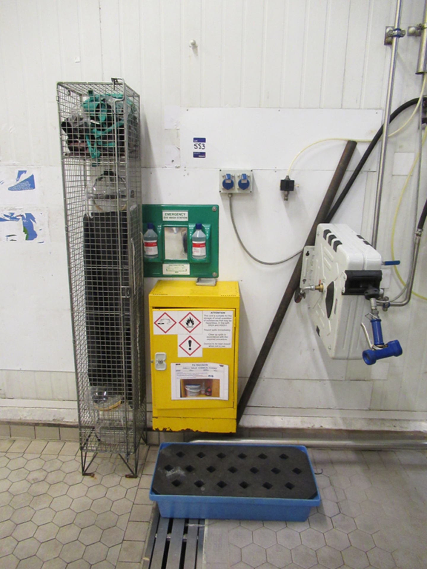 Chemical Cleaning Station to include Spil Bund, 2 x Hose Reels, Chemical cabinet, Eye wash Station,