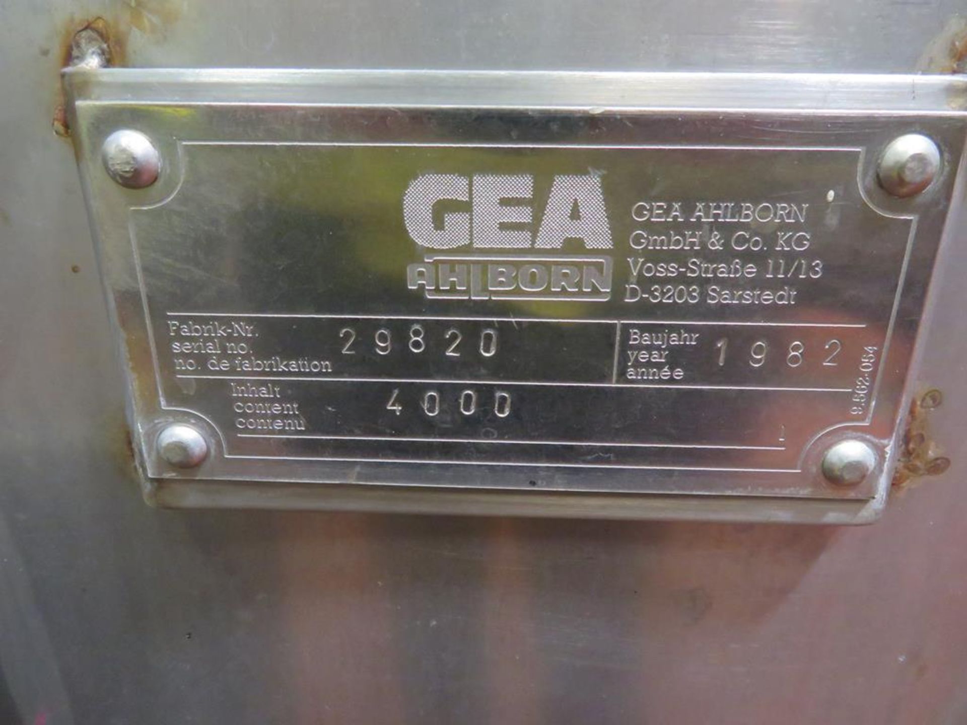 2 x GEA 1982 4000L Insulated Stainless Steel Tank (CT1) - Image 2 of 4