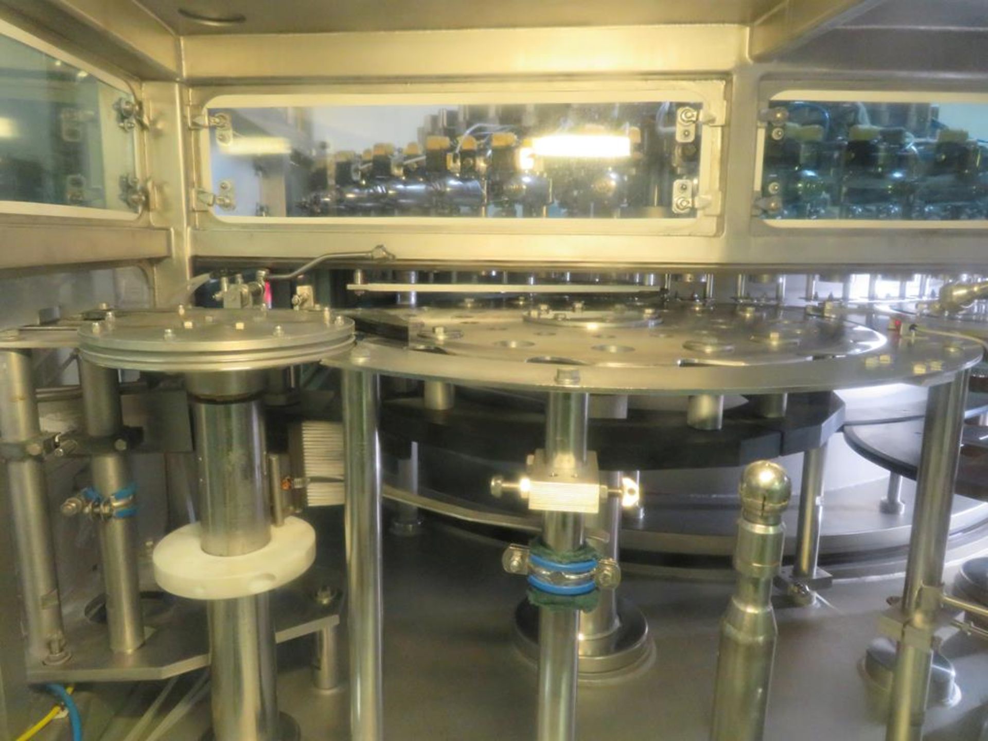 Elofill Rotary Clean 1200-40 Head Bottle Filler with 8 Head Screw Capper, Meyer Cap Hopper with Feed - Image 14 of 25