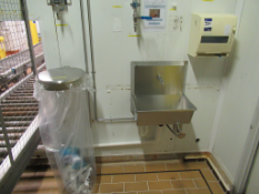 Lot to contain 2 x Cleaning Stations, s/s Foot Operated Sink and Towel Dispenser