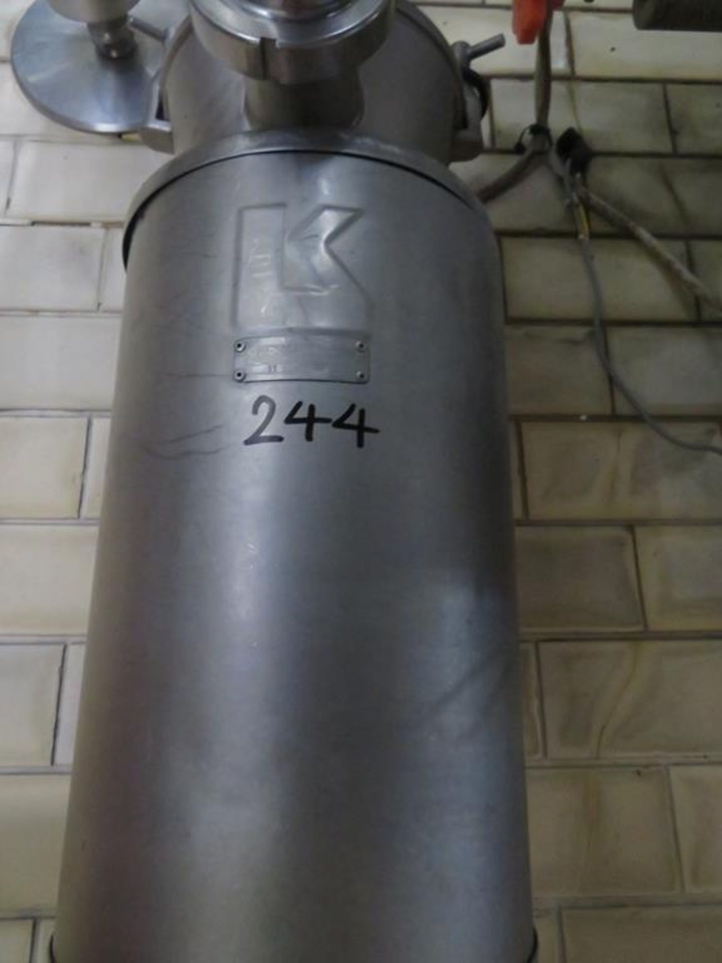 2 x Stainless Steel Tanks (N1 & N2) with Agitators with Valve Matrices pump & Ladder to Common Gantr - Image 11 of 20