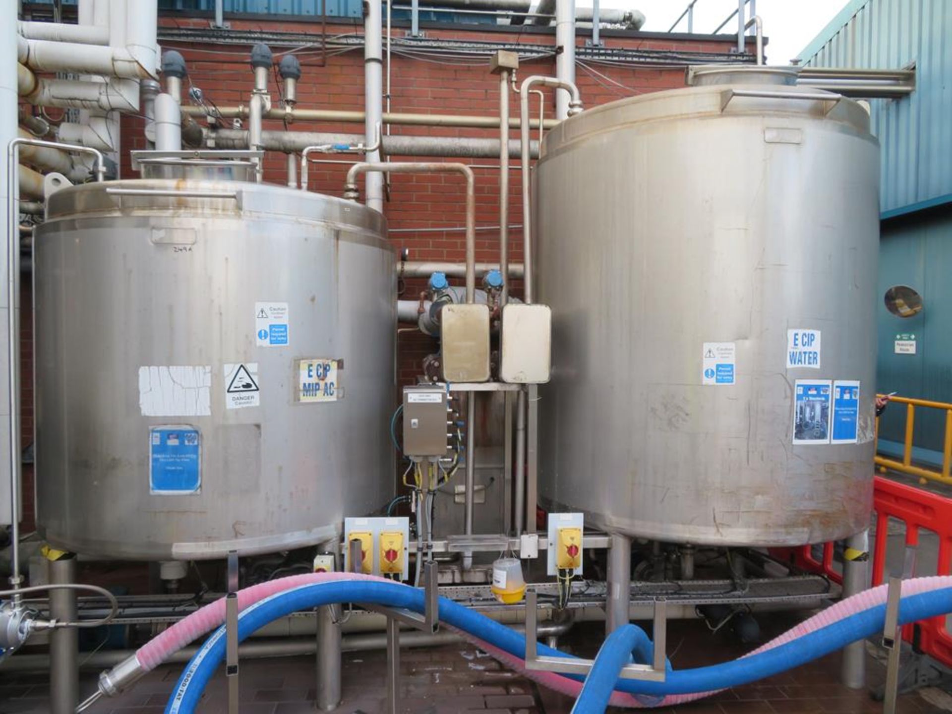 Sinclair Stainless Twin Tank CIP Plant with Valves, Pumps and Heat Exchanges