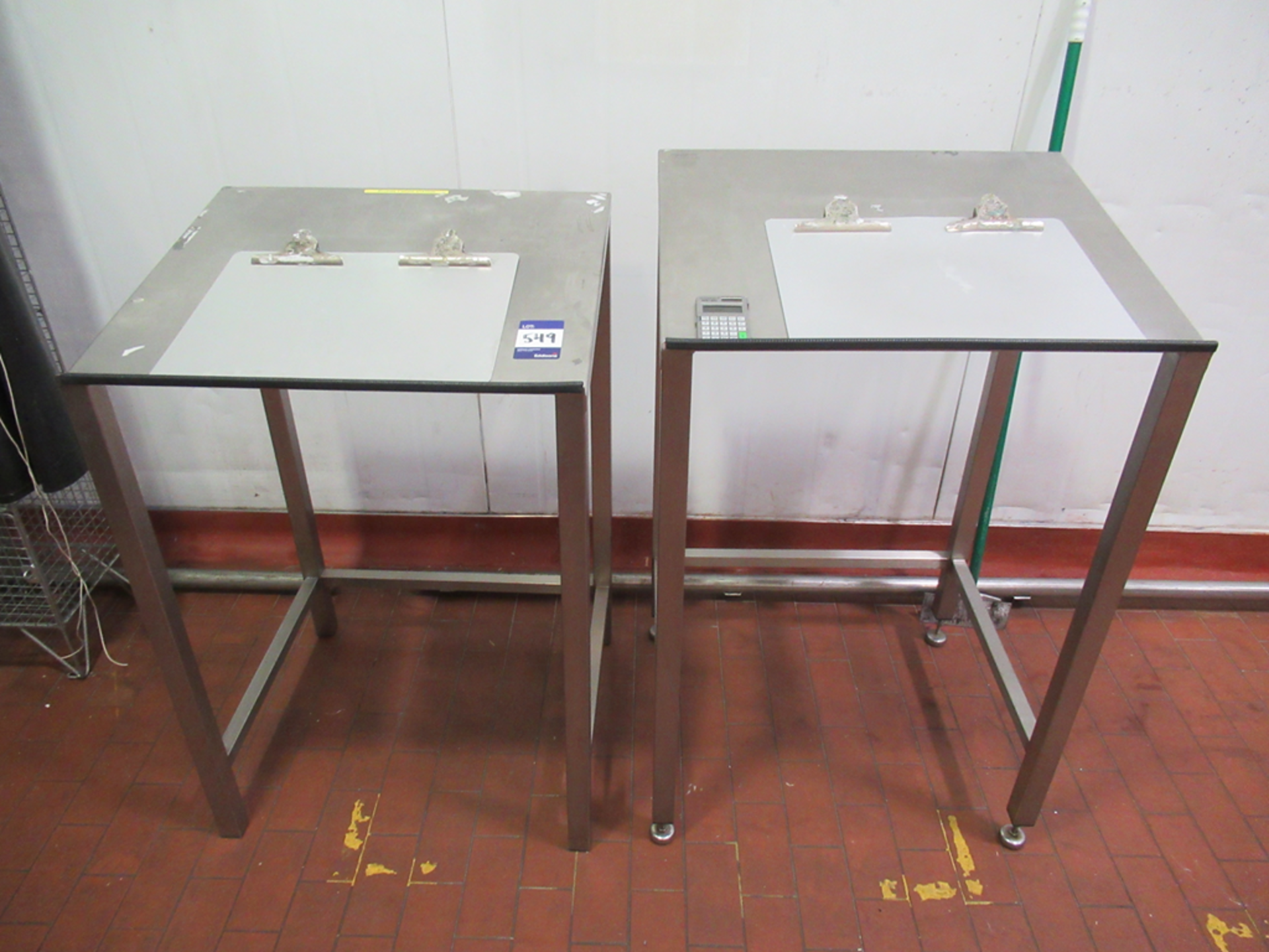 3 x s/s Teknomek Work Stations and 2 x Storage Cages