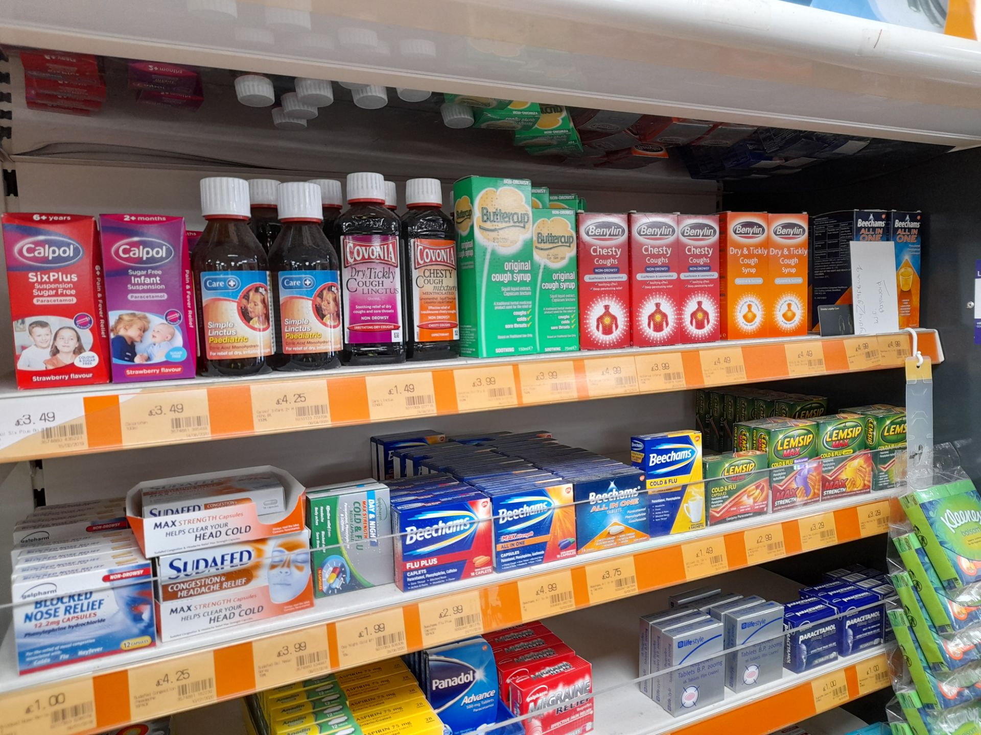 Assortment of medical stock to shelf, to include various medicines, tablets etc - Image 2 of 5