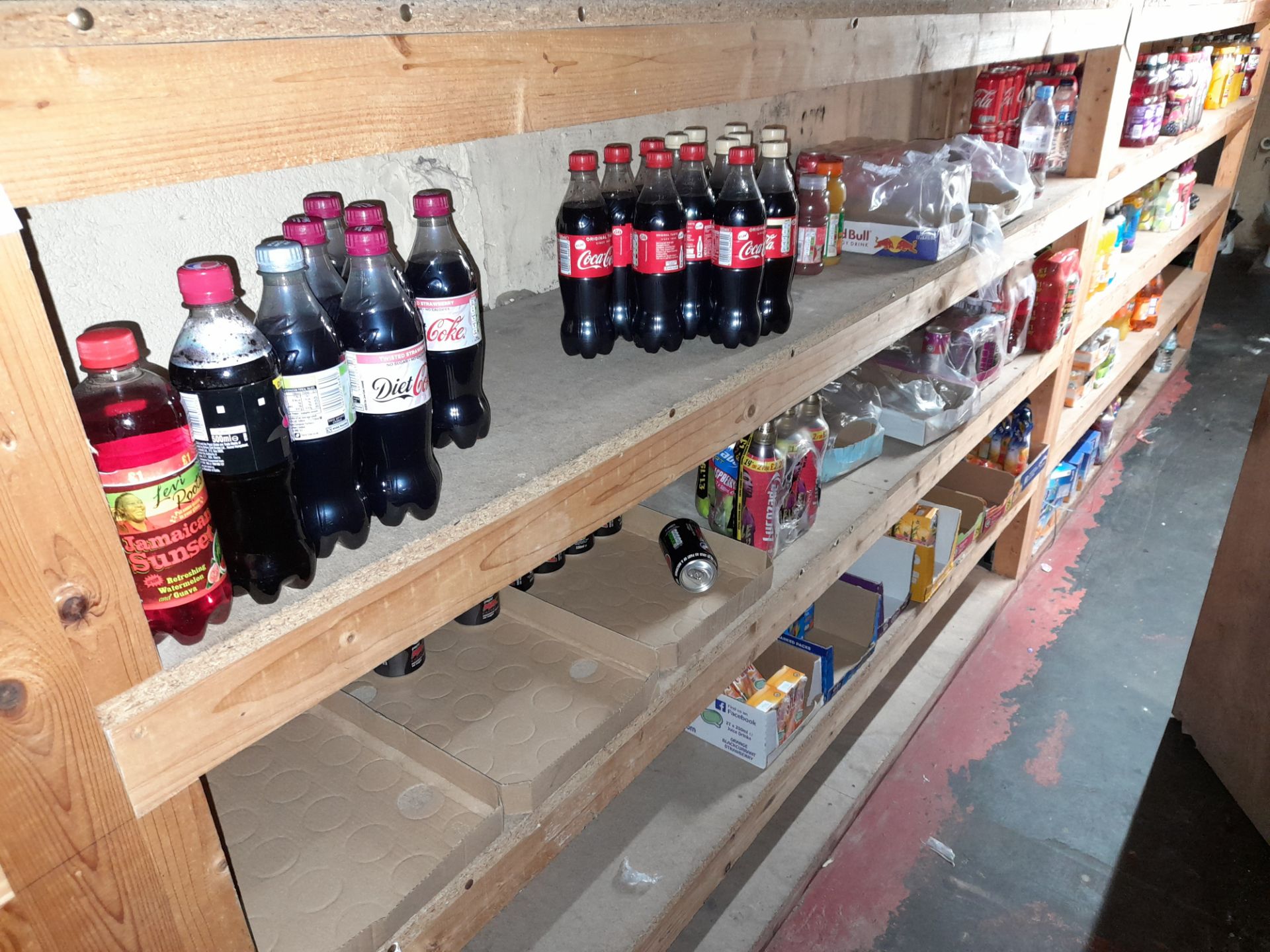 Large quantity of assorted stock to rear stores, to include various soft drinks, tinned food * - Image 4 of 16