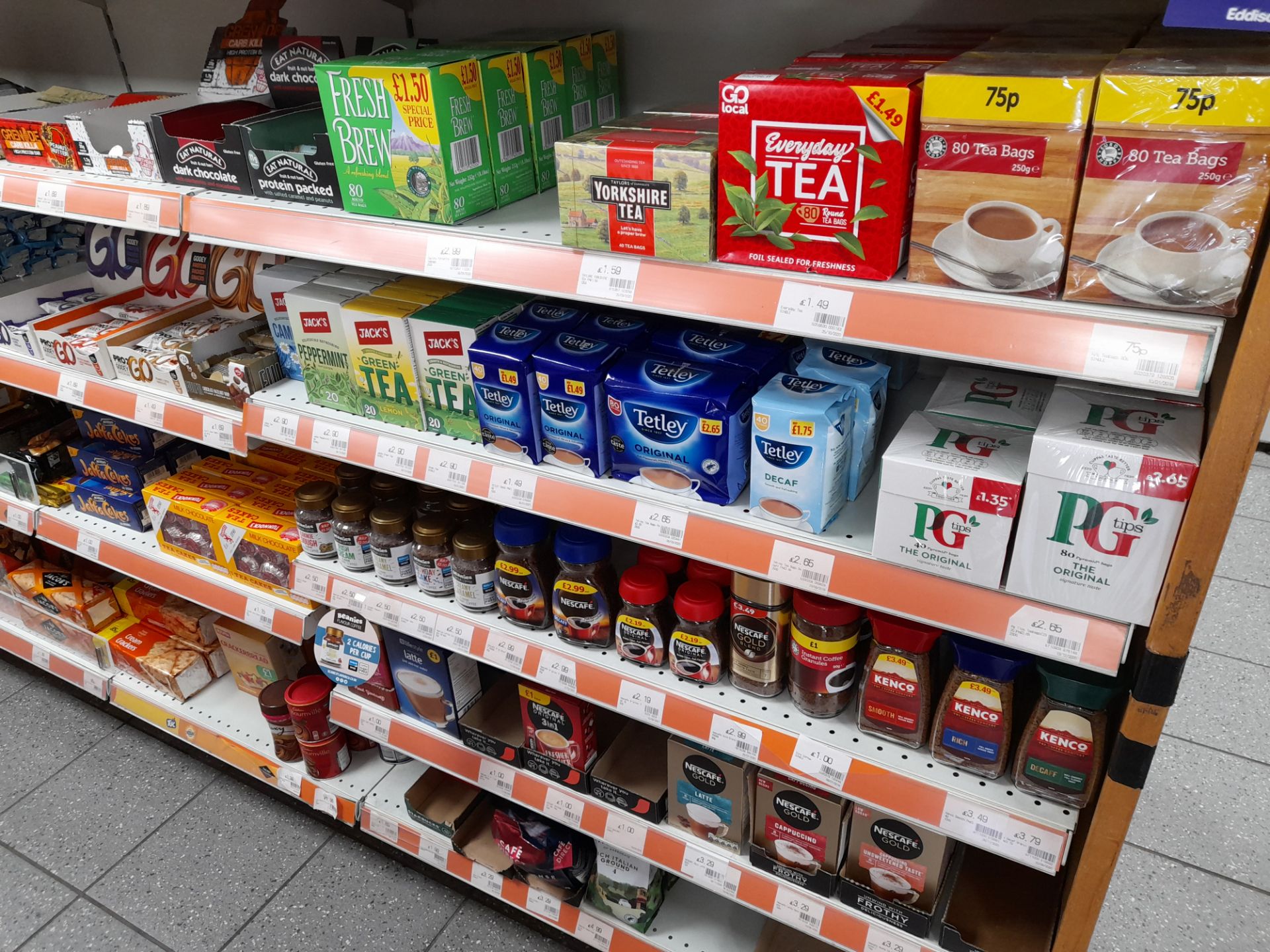 Contents to double sided shop display to include assortment of biscuits, tea bags, coffee, cakes, - Image 9 of 18