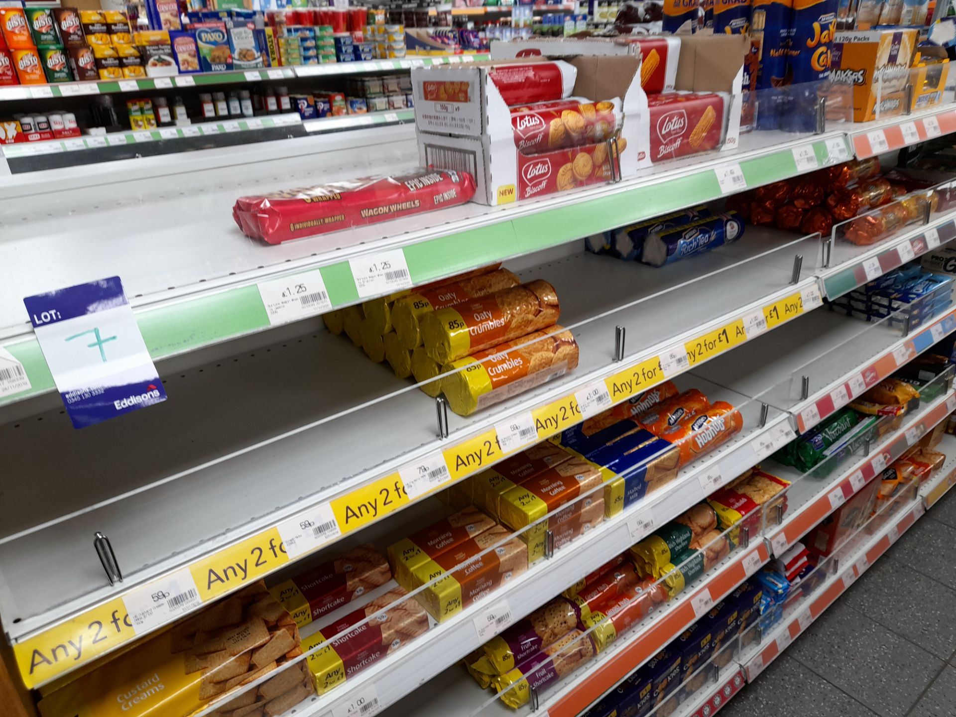 Contents to double sided shop display to include assortment of biscuits, tea bags, coffee, cakes, - Image 2 of 18