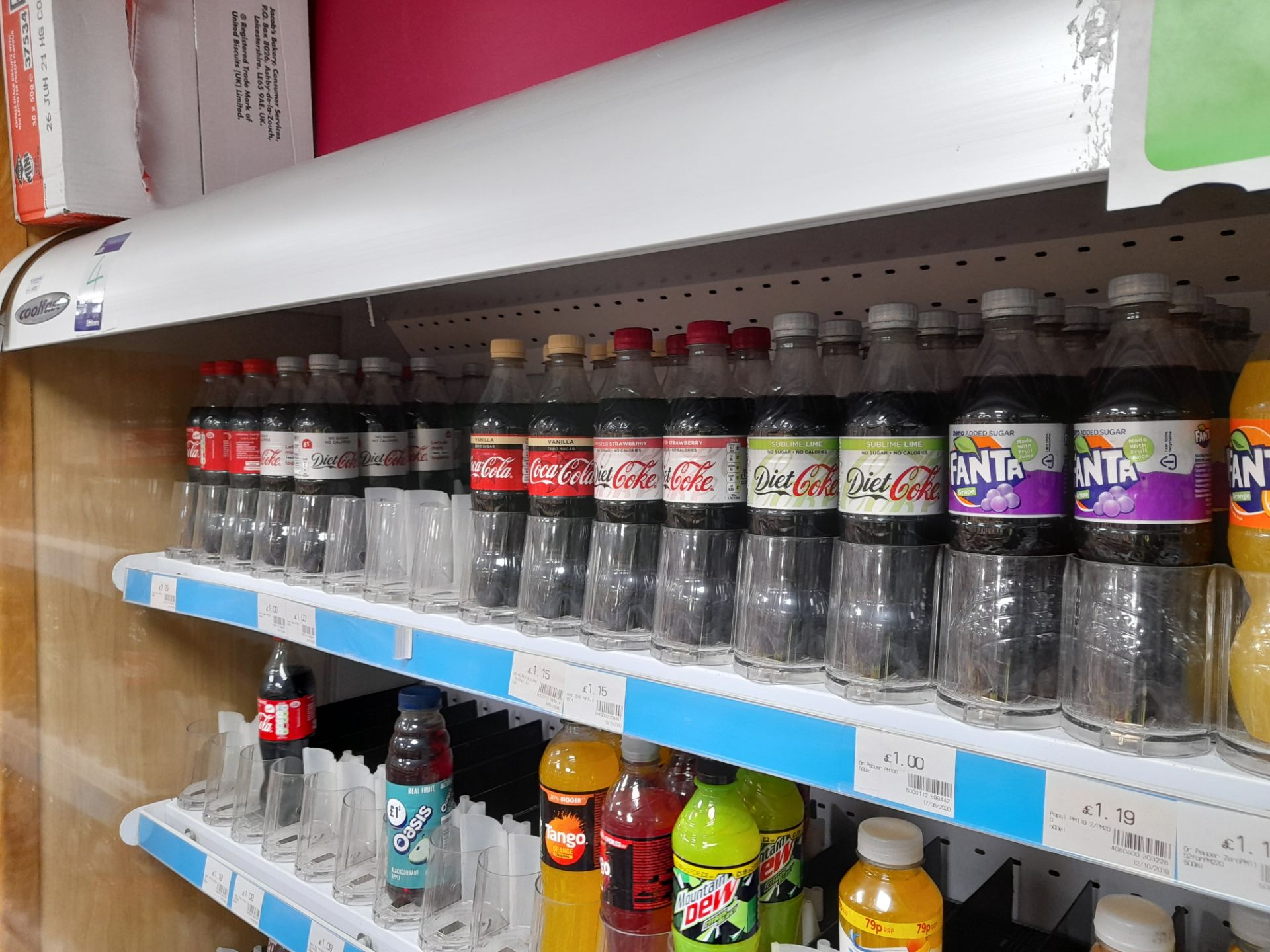 Large quantity of assorted soft drinks stock (cans and bottles) to 2 x refrigerators, and 3 x bays - Image 6 of 15