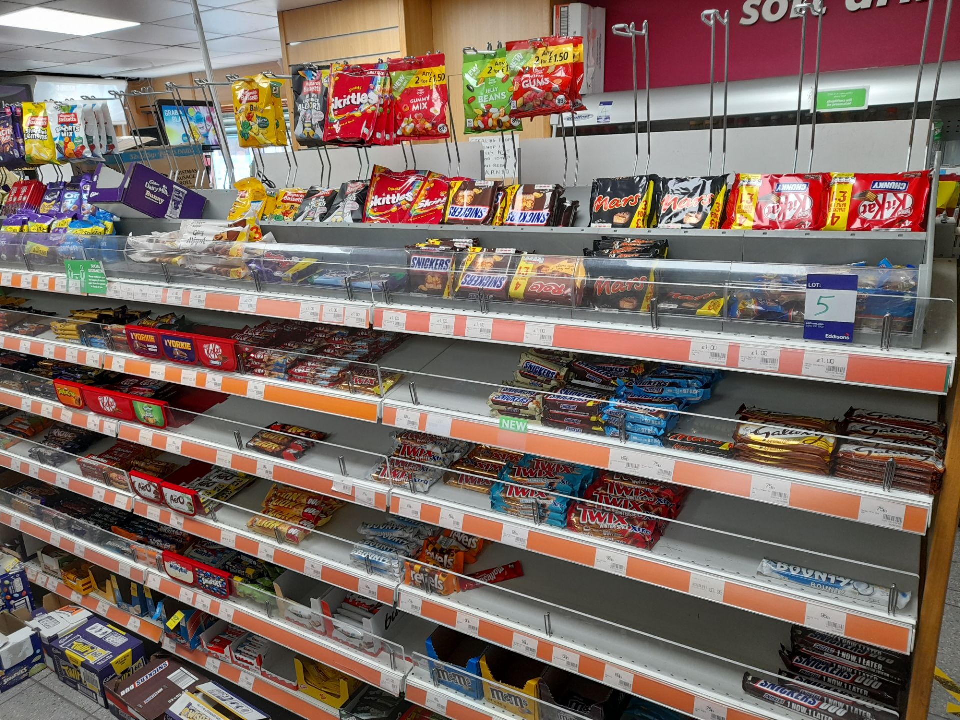 Contents to double sided shop display to include large quantity of assorted confectionary, crisps, - Image 2 of 20