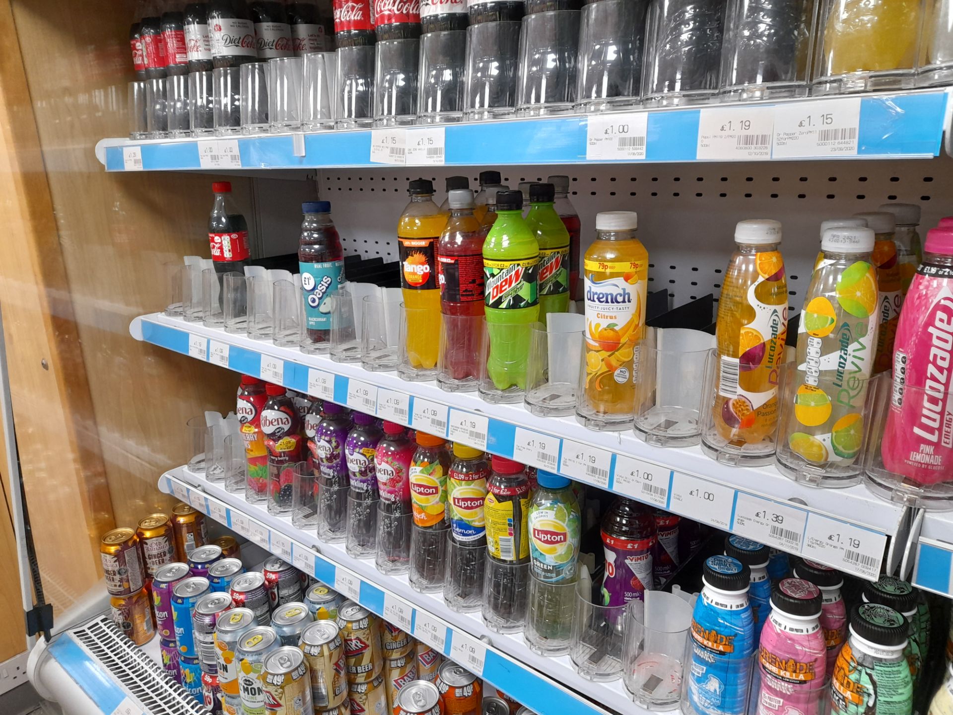 Large quantity of assorted soft drinks stock (cans and bottles) to 2 x refrigerators, and 3 x bays - Image 5 of 15