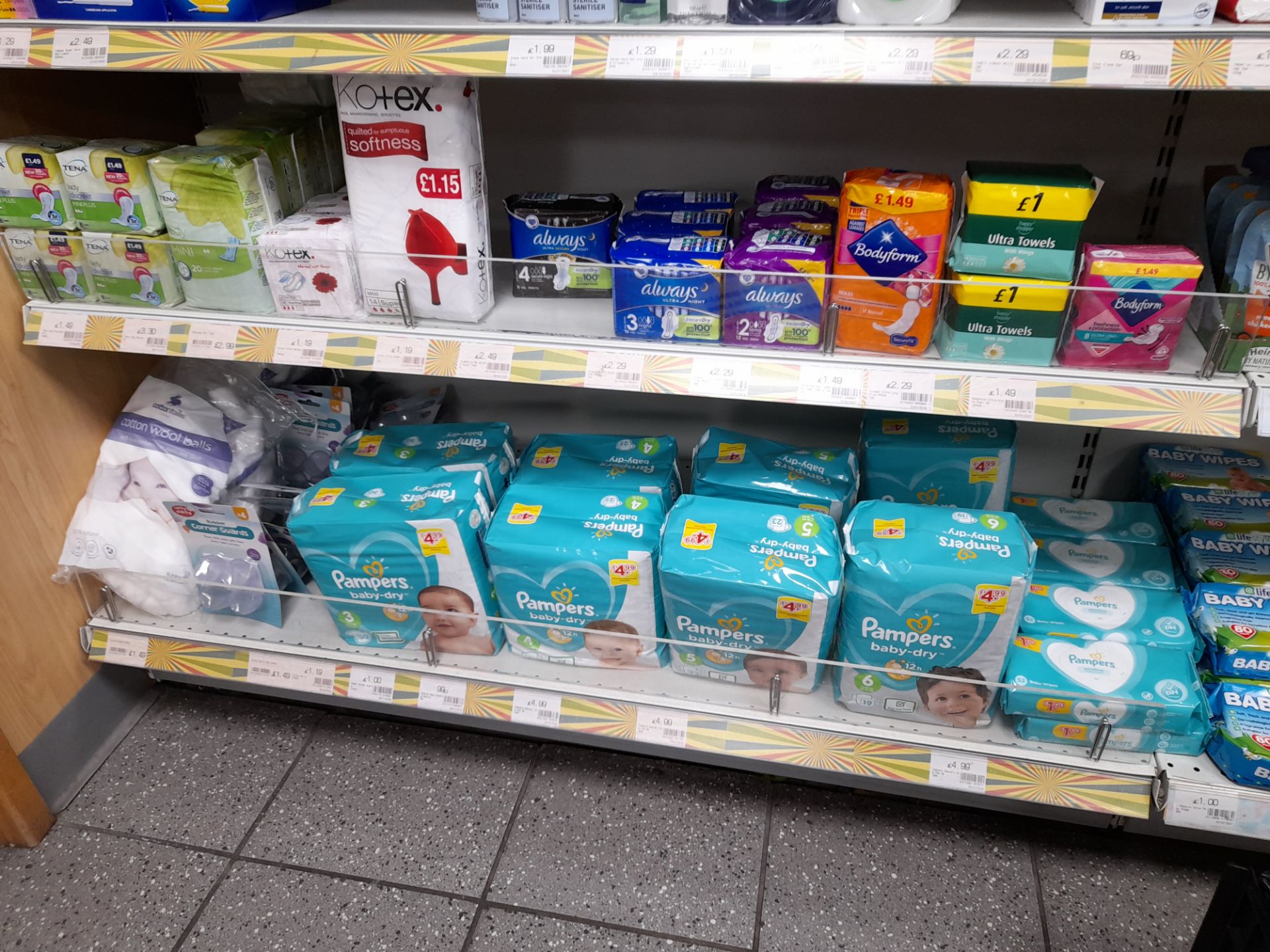 Assortment of healthcare and baby stock to 2 x bays of shop racking, to include deodorants, hair - Image 5 of 9