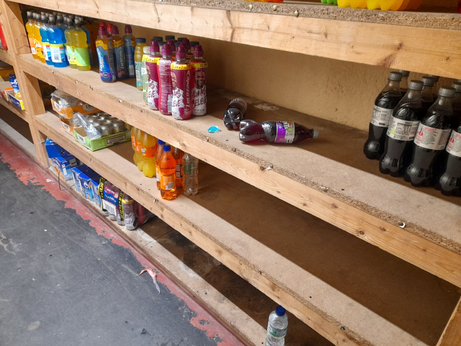 Large quantity of assorted stock to rear stores, to include various soft drinks, tinned food * - Image 3 of 16