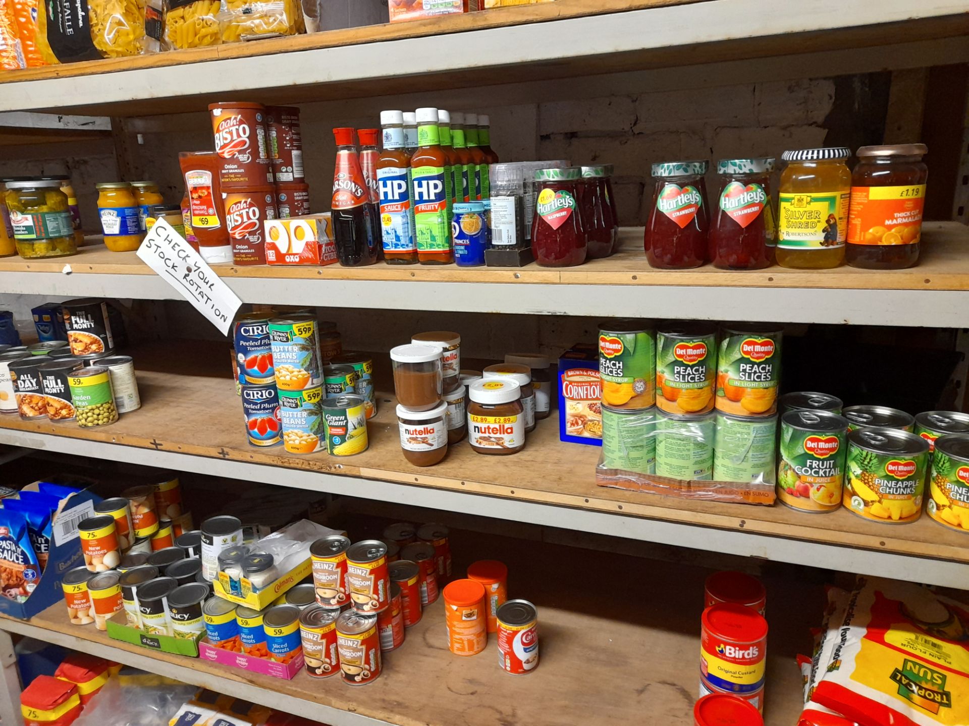 Large quantity of assorted stock to rear stores, to include various soft drinks, tinned food * - Image 13 of 16