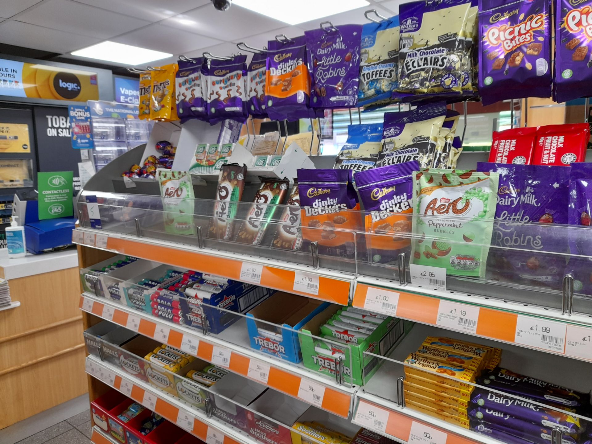 Contents to double sided shop display to include large quantity of assorted confectionary, crisps, - Image 7 of 20