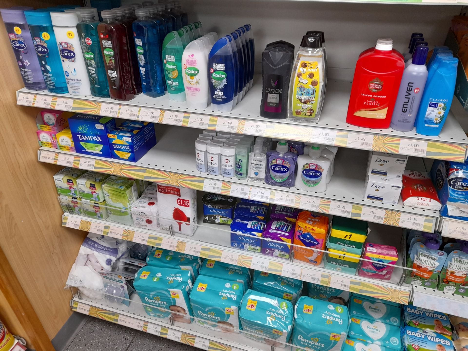 Assortment of healthcare and baby stock to 2 x bays of shop racking, to include deodorants, hair - Image 4 of 9