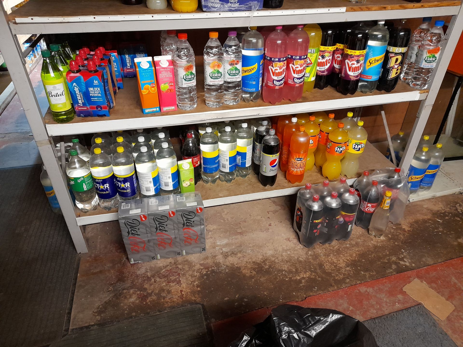 Large quantity of assorted stock to rear stores, to include various soft drinks, tinned food * - Image 8 of 16