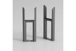 New 2 Column Traditional Radiator Feet (Pair) Anthracite - 27 x 10.2 cm. Ra2Blega 2-Column