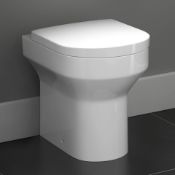 New & Boxed Cesar Back To Wall Toilet Inc Soft Close Seat. 621Bwp Made From White Vitreous China And