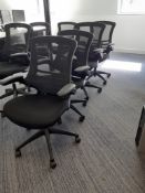 4 Multi Swivel Elbow Chairs, Mesh